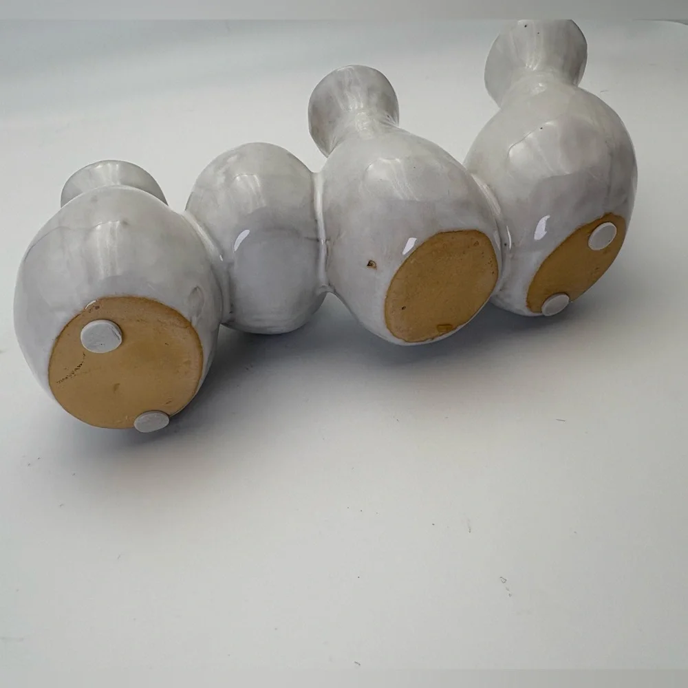 Multi-Vase Cream/White Ceramic/Pottery Style Vase Set